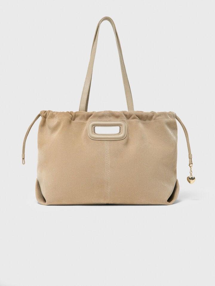 Suede Milpli tote bag by MAJE