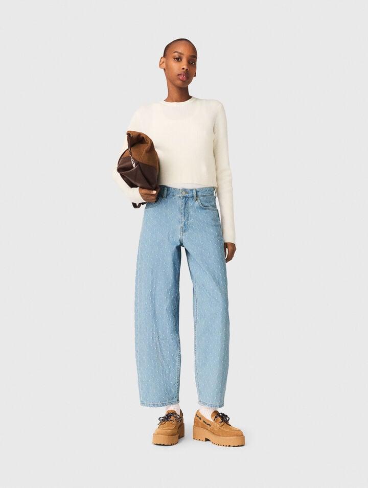 Sweater with jewelled buttons by MAJE