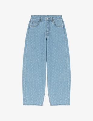 Textured Balloon Denim Jeans by MAJE