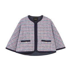 Tweed cape with contrasting trim by MAJE