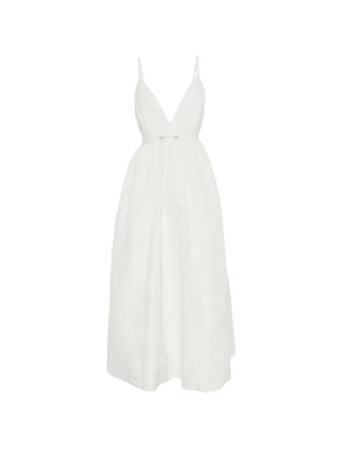 V-neck crystal-embellishment midi dress by MAJE