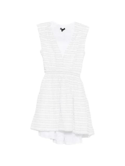 V-neck stripe mini dress by MAJE