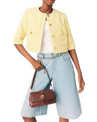 Vytener Elbow Sleeve Tweed Jacket by MAJE