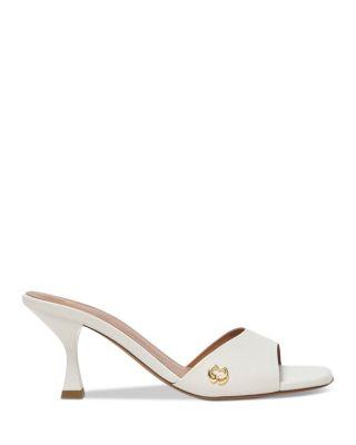 Women's Leather Heeled Mules by MAJE