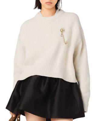 Wool & Cashmere Boxy Sweater by MAJE