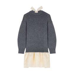 Wool and organza dual-fabric dress by MAJE