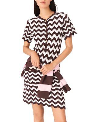 Zig Zag Crocheted Dress by MAJE
