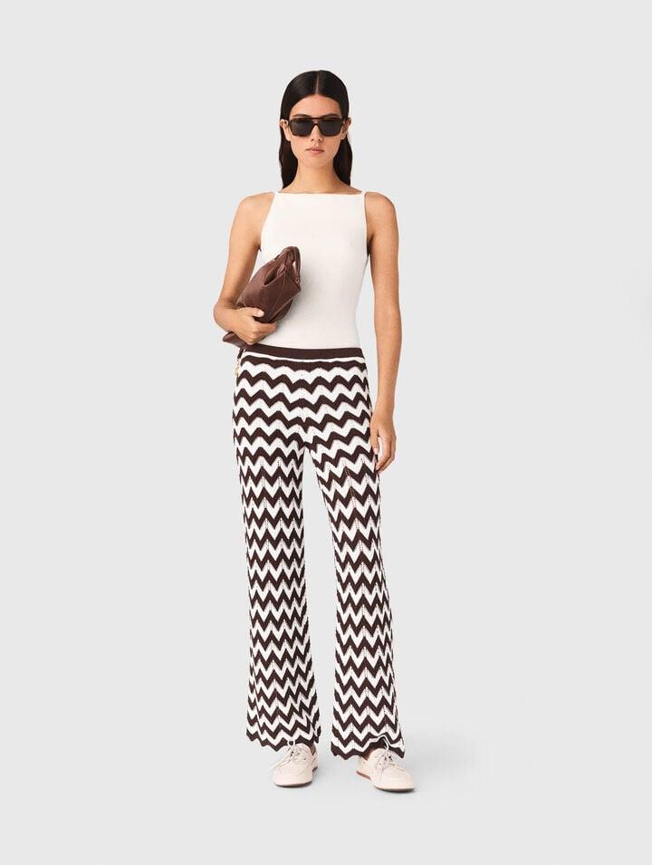 Zigzag crochet trousers by MAJE
