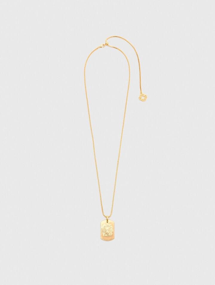 Zodiac sign plaque necklace by MAJE