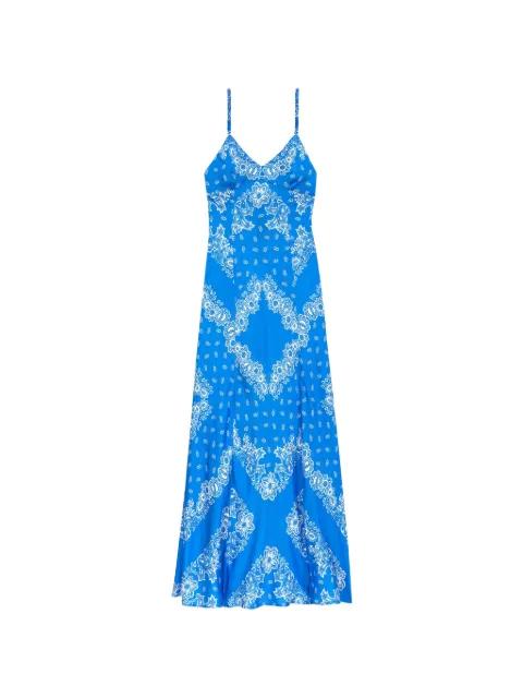 bandana-print maxi dress by MAJE