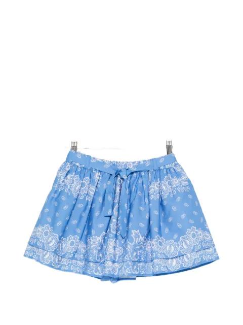bandana-print ruffled skirt by MAJE