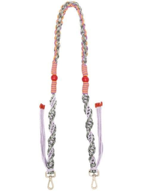 beaded woven shoulder strap by MAJE