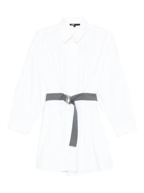 belted cotton mini dress by MAJE