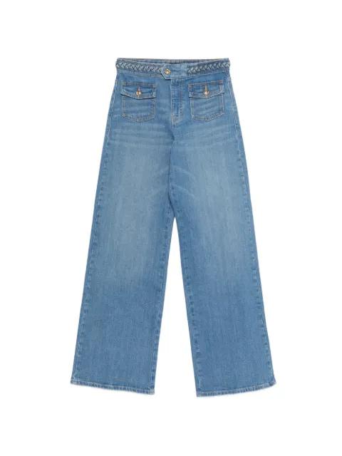 braided-detail flared jeans by MAJE
