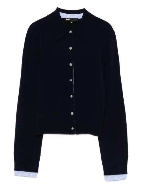 button-front collared cardigan by MAJE