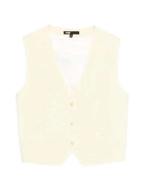 buttoned sleeveless vest by MAJE