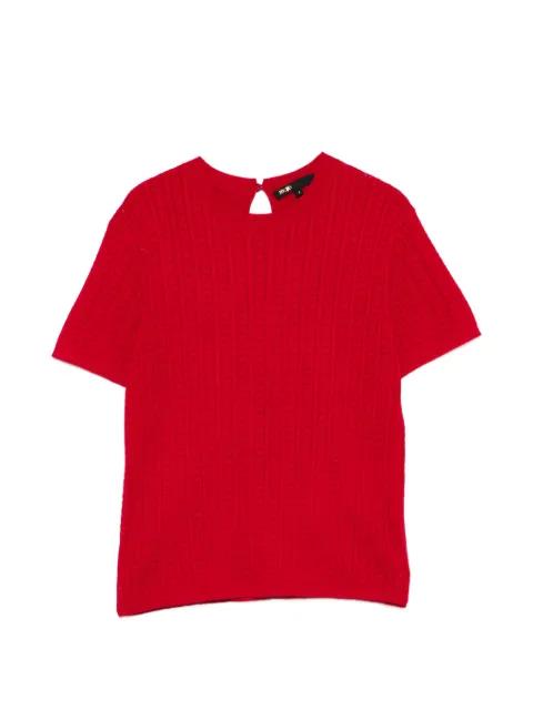 cable-knit crew-neck top by MAJE