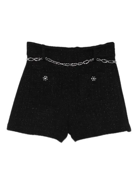 chain-belted short shorts by MAJE