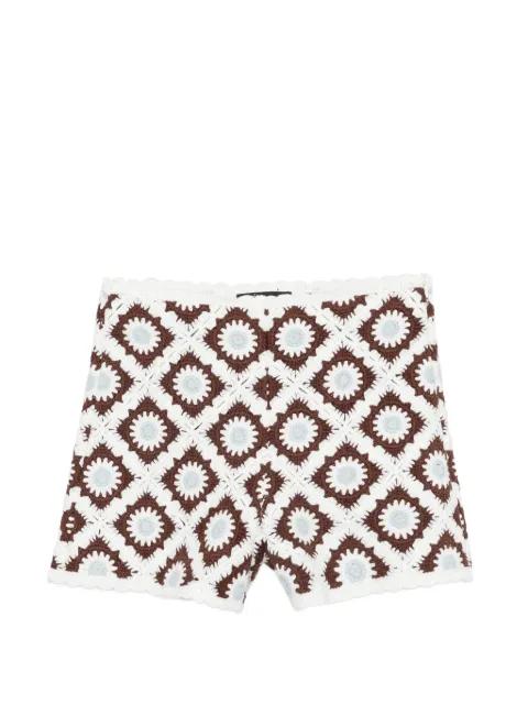 crochet patterned shorts by MAJE