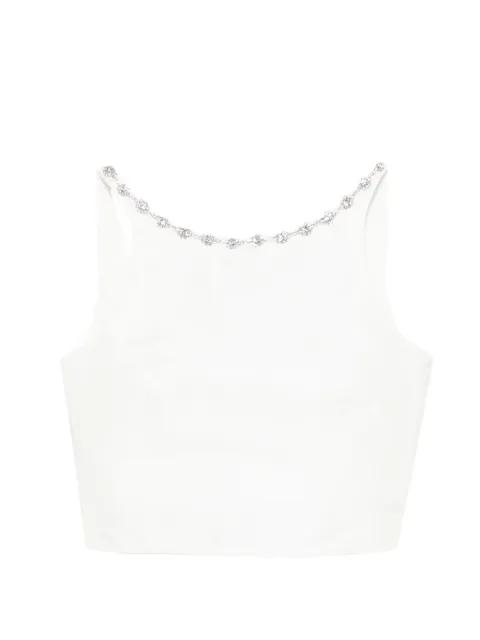 crystal-embellished crop top by MAJE