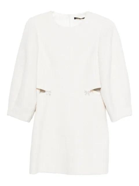 cut-out bow cotton mini dress by MAJE