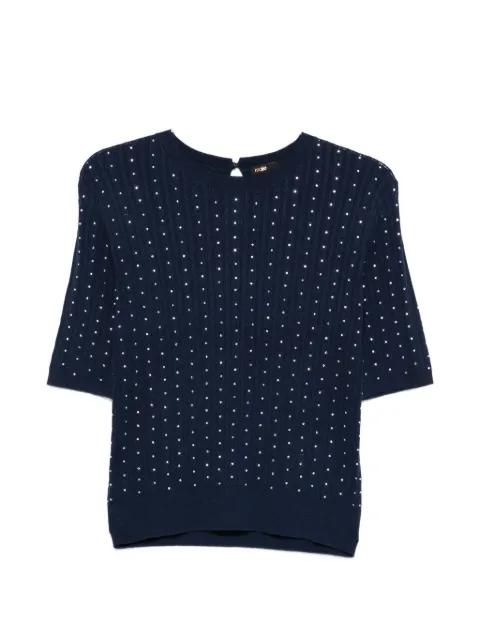 embellished crew-neck T-shirt by MAJE