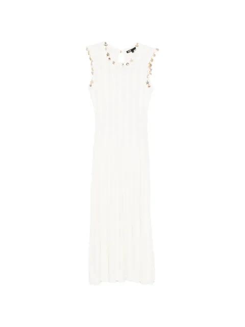 embellished knitted midi dress by MAJE