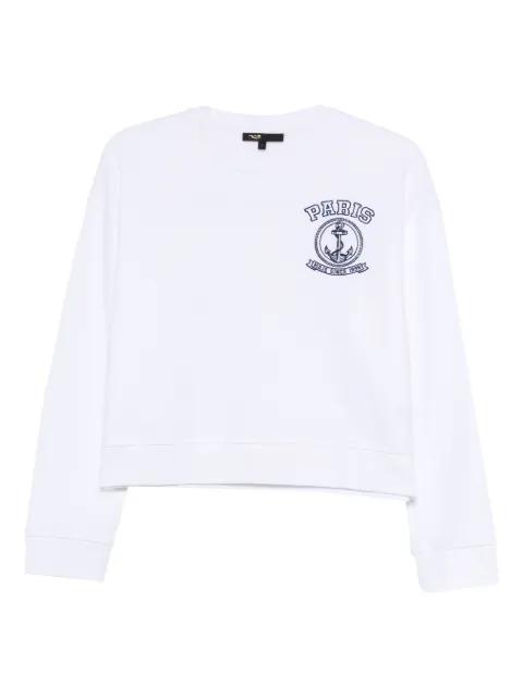 embroidered-motif sweatshirt by MAJE