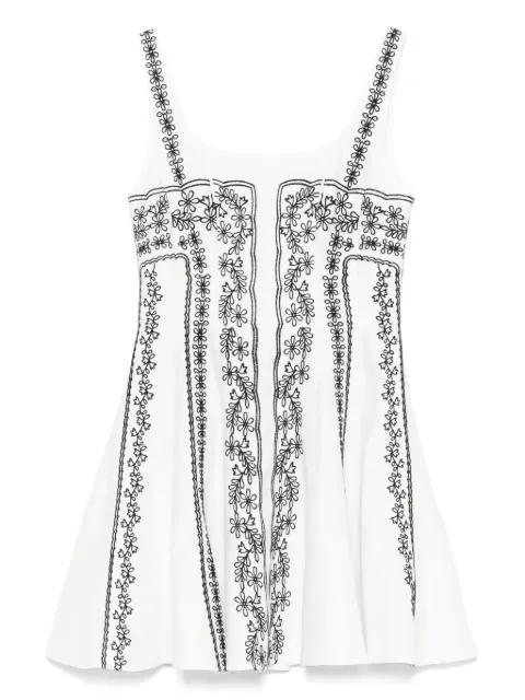 embroidered-strap mini dress by MAJE