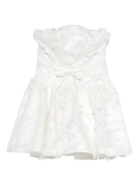 floral-appliqué mini dress by MAJE