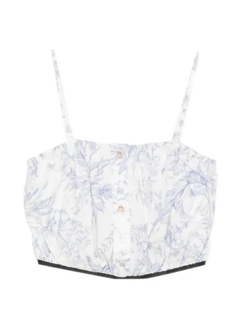 floral-print cropped top by MAJE
