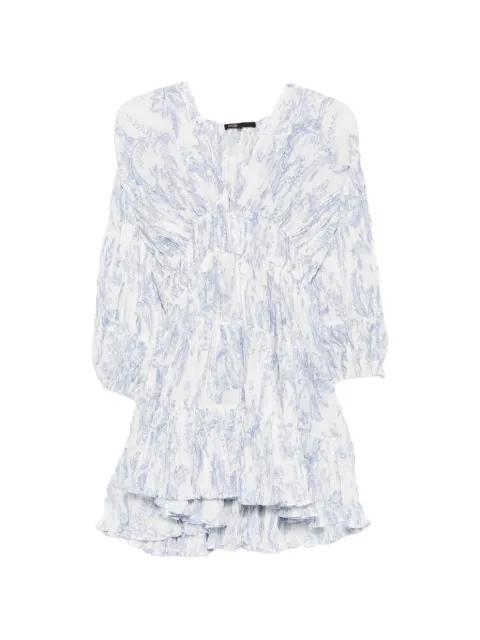 floral-print tiered mini dress by MAJE