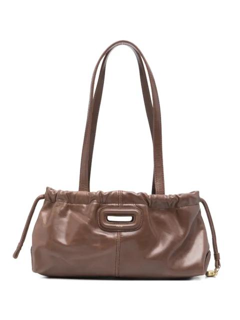 gathered leather shoulder bag by MAJE