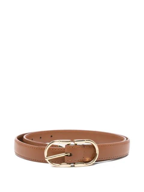 gold-tone buckle leather belt by MAJE