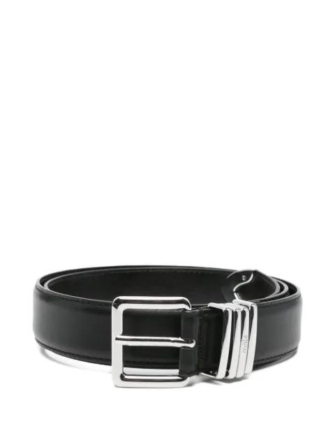 leather buckle belt by MAJE