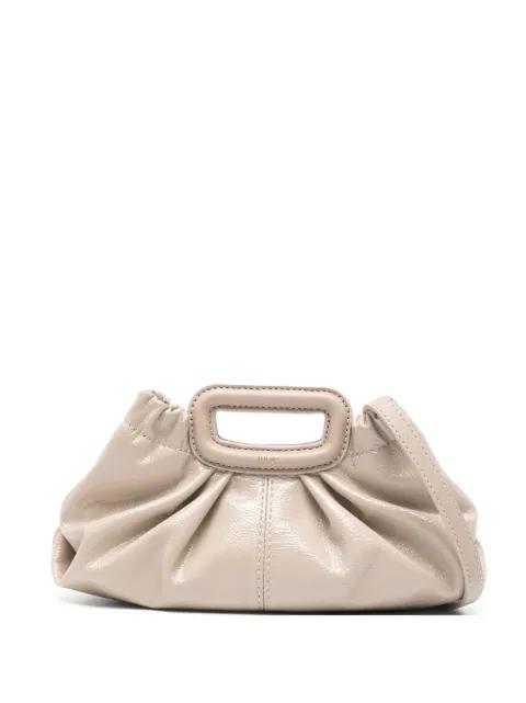 logo-detail gathered tote bag by MAJE