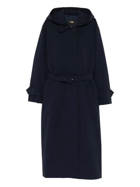 logo-embossed coat by MAJE