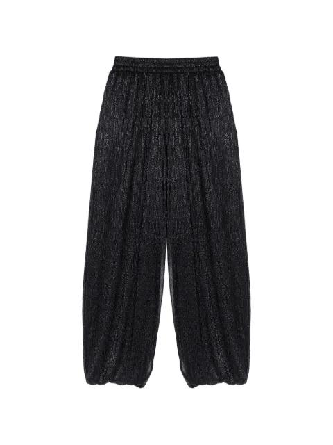 metallic-effect straight trousers by MAJE