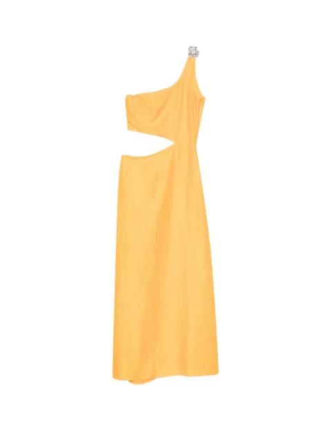 one-shoulder midi dress by MAJE