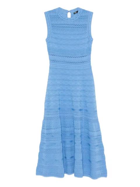 openwork knitted midi dress by MAJE