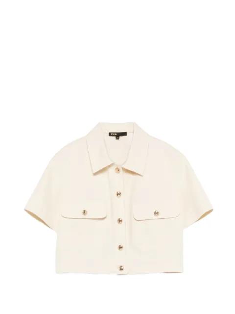 patch-pocket short-sleeved shirt by MAJE