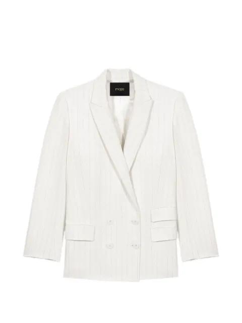 pinstripe double-breasted blazer by MAJE