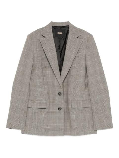 plaid button blazer by MAJE