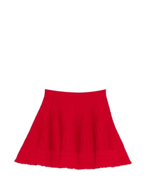 pleated knitted mini skirt by MAJE
