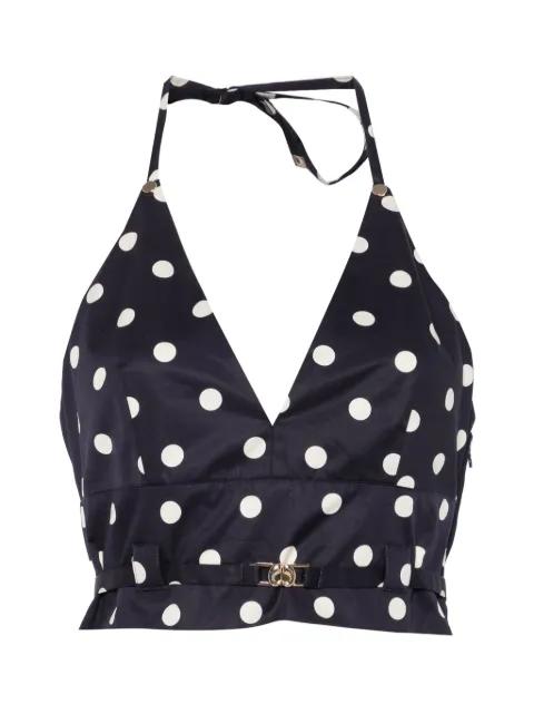 polka-dot halterneck top by MAJE