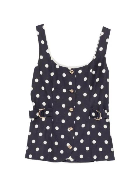 polka-dot peplum top by MAJE