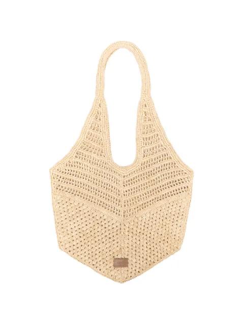 raffia tote bag by MAJE