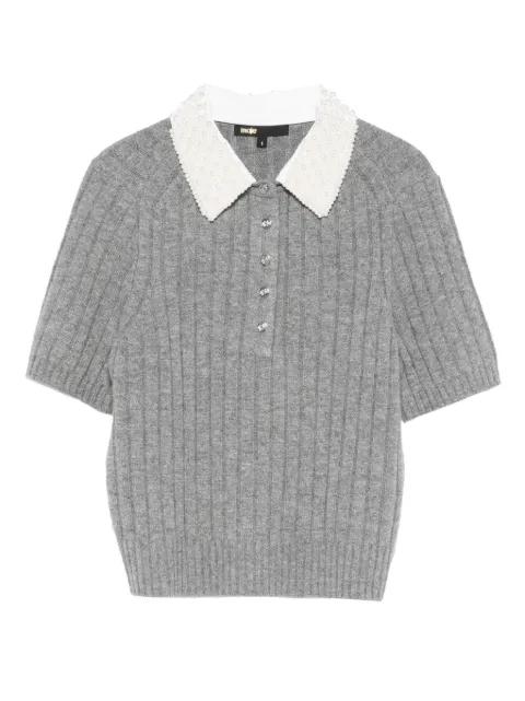 removable-collar sweatshirt by MAJE