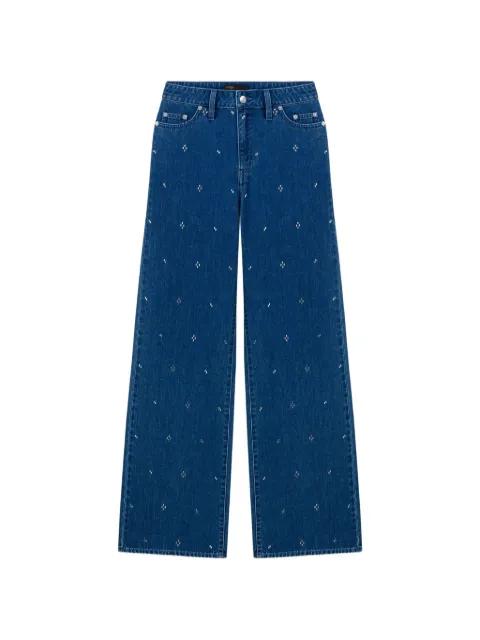 rhinestone-embellished jeans by MAJE