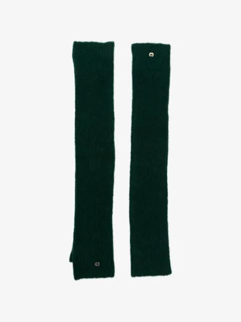 ribbed fingerless gloves by MAJE